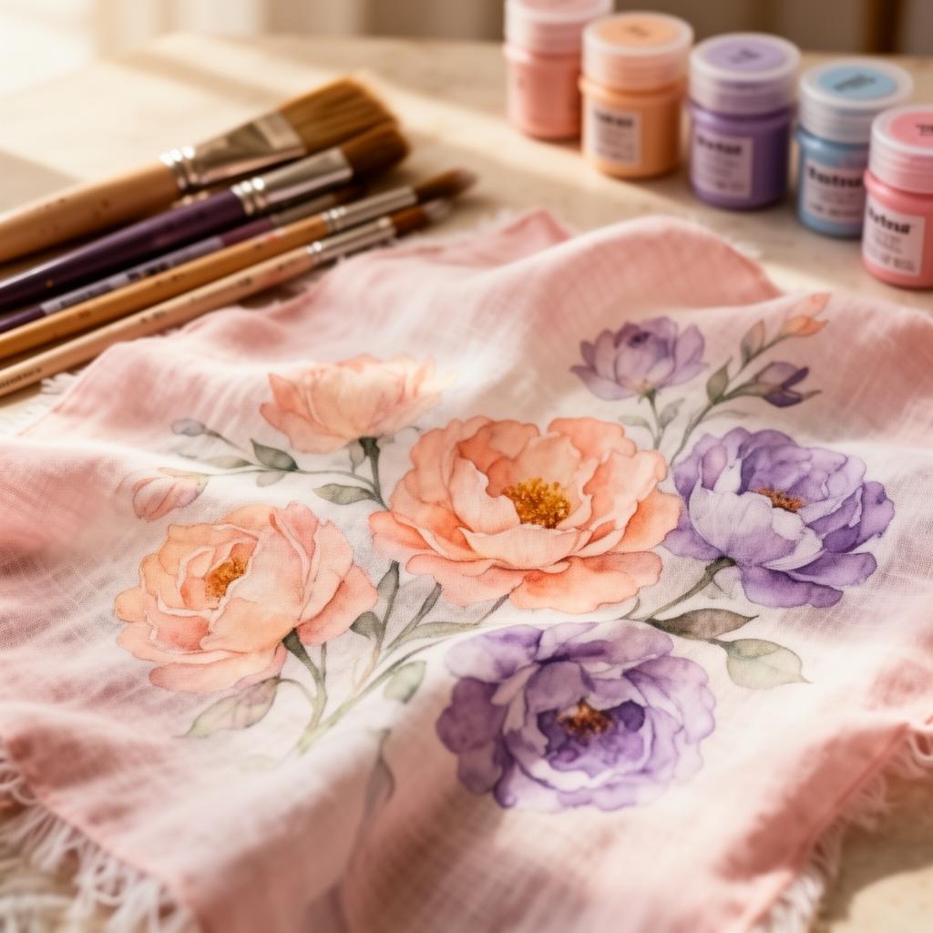 Hand-painted fabric created in a Pony Palette class